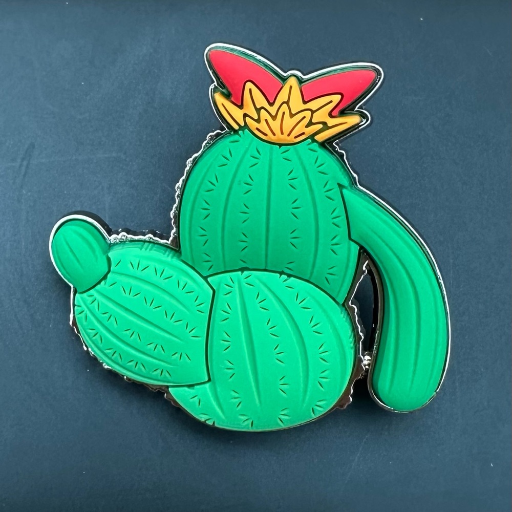 Disney Cactus Pin with Red and Green Accents